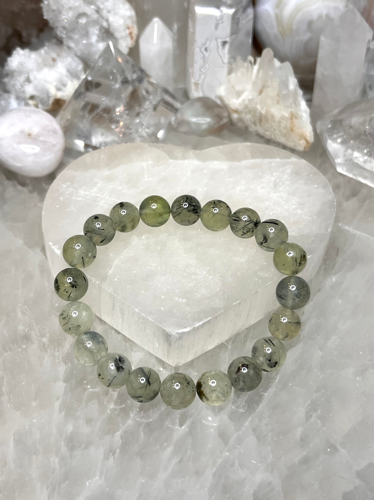 Genuine Prehnite Crystal Bracelet