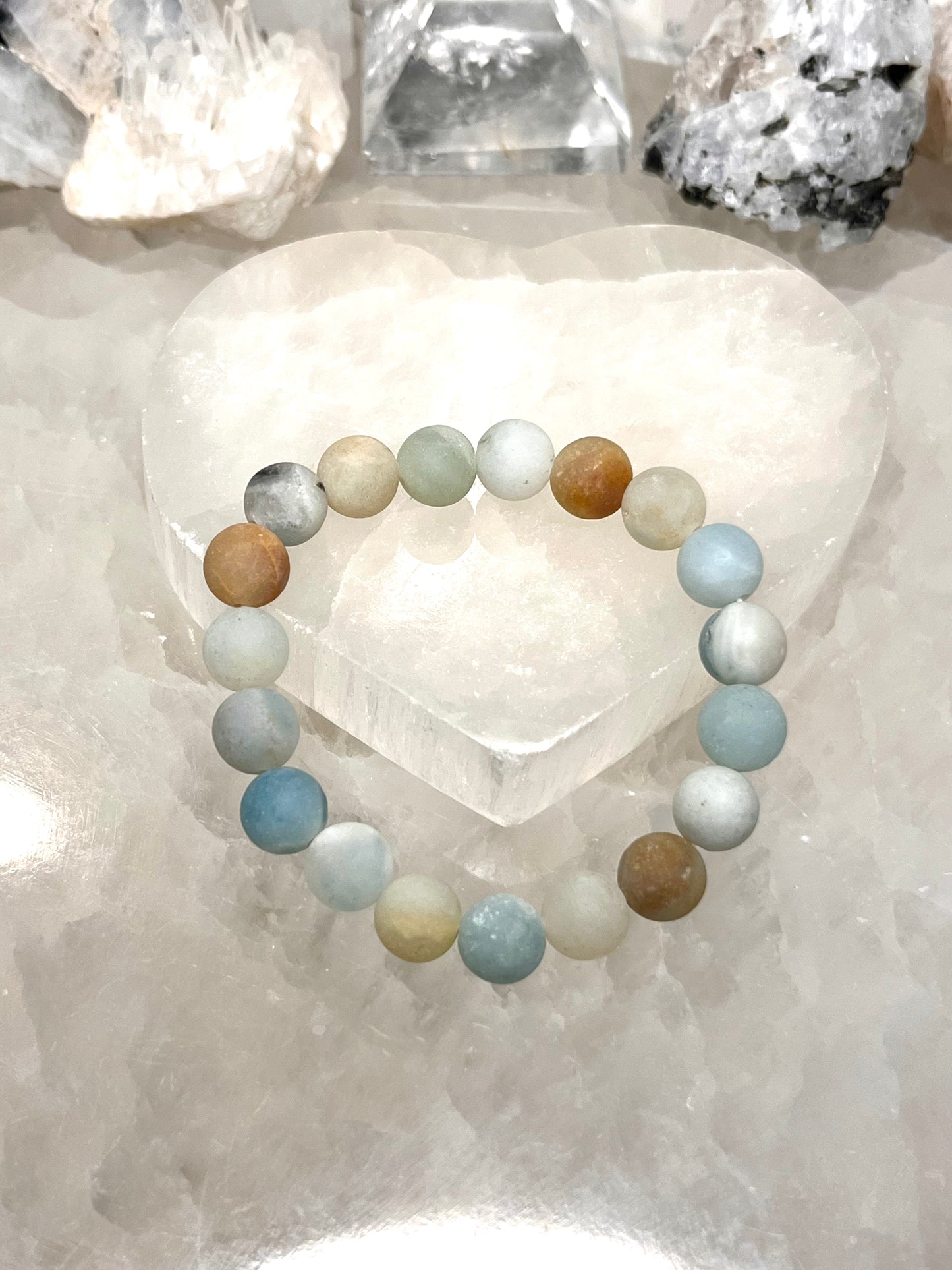 Matte Amazonite Crystal Bracelet