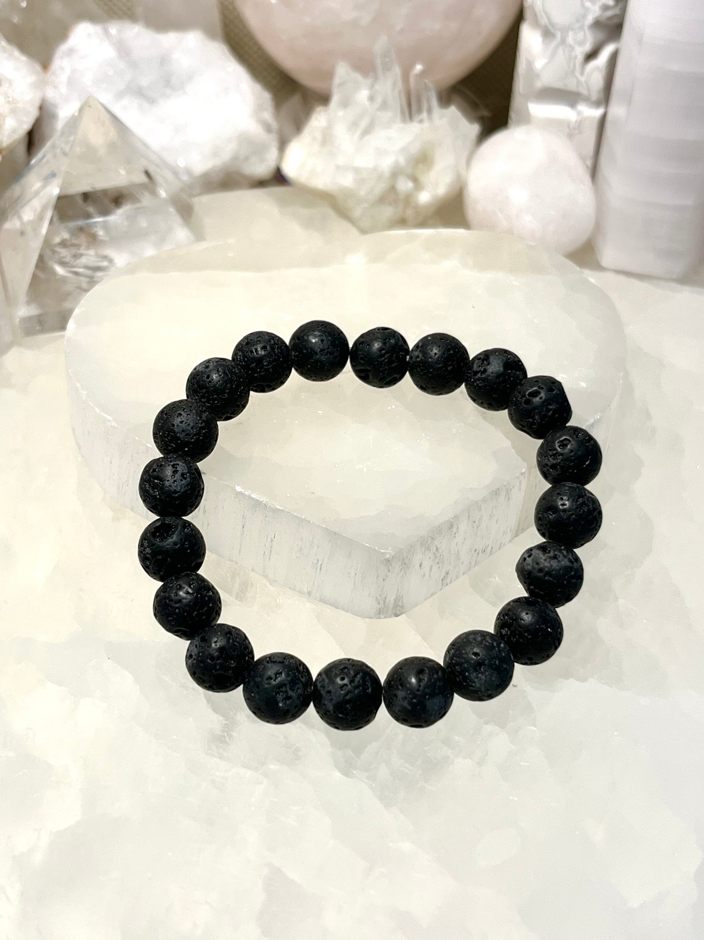 Genuine Lava Stone Crystal Bracelet