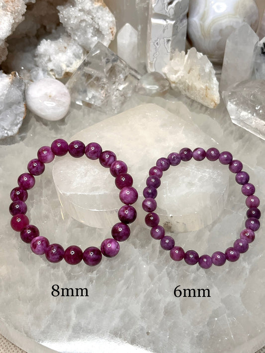Genuine Purple Mica Crystal Bracelet