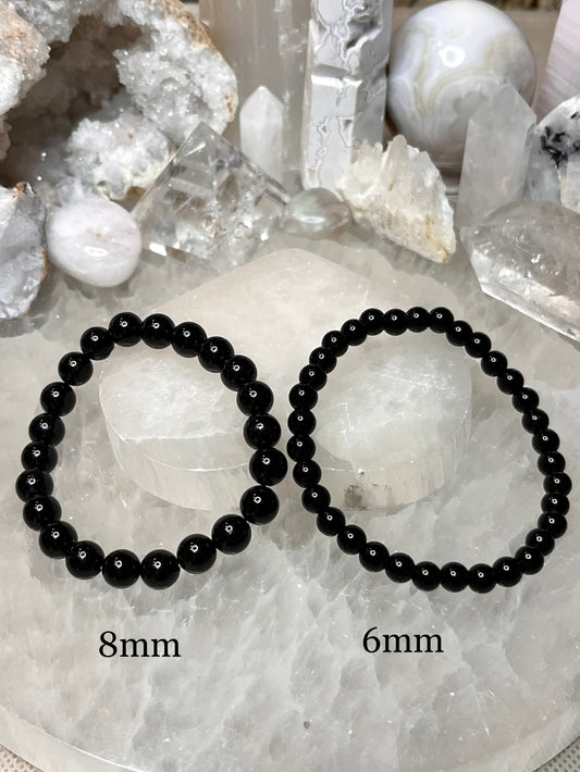 Genuine Black Tourmaline Crystal Bracelet