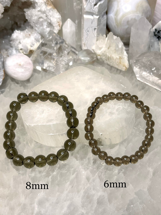 Genuine Smoky Quartz Crystal Bracelet