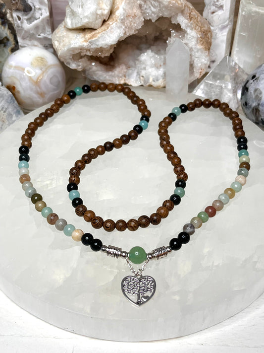 Genuine Mala Beads with Green Aventurine Guru Bead