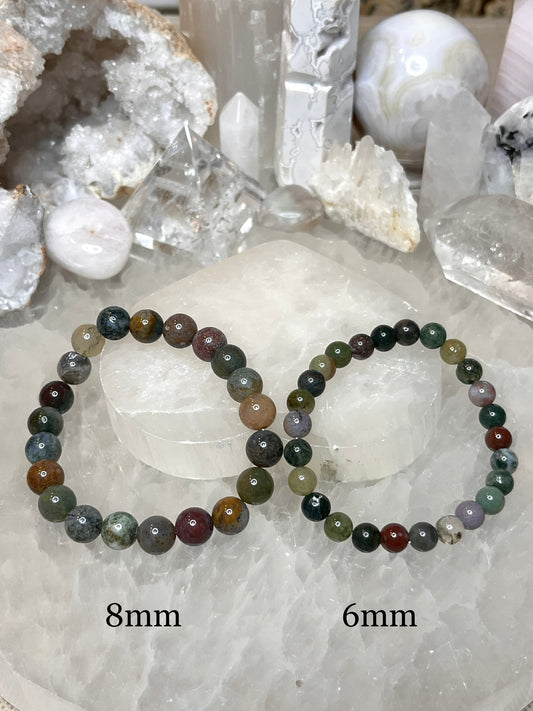 Genuine Indian Agate Crystal Bracelet