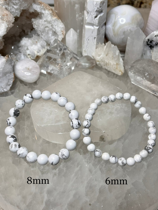 Genuine Howlite Crystal Bracelet