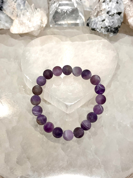 Matte Amethyst Crystal Bracelet