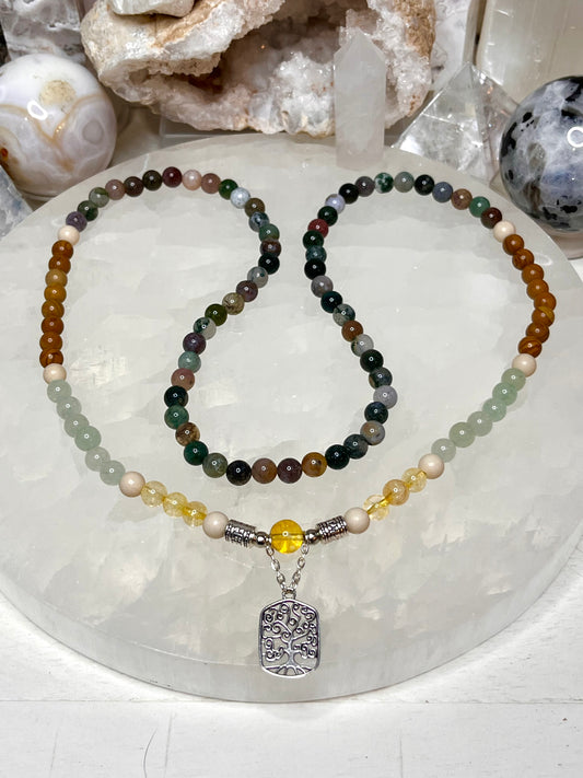 Genuine Mala Beads with Citrine Guru Bead