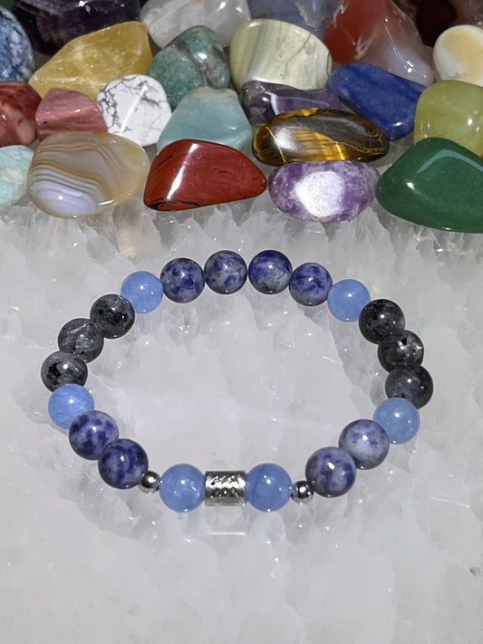 Aquarius Bracelet - Aquamarine, Labradorite & Sodalite