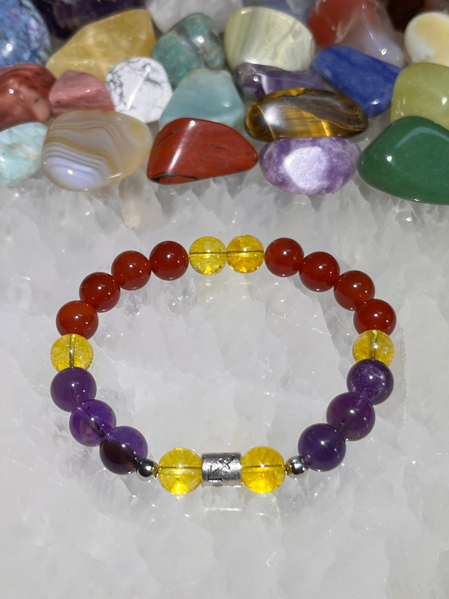 Sagittarius Bracelet - Citrine, Amethyst & Carnelian