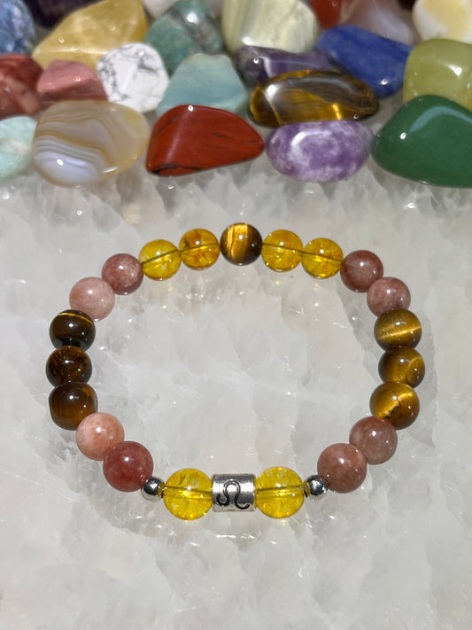 Leo Bracelet - Citrine, Sunstone & Tiger's Eye