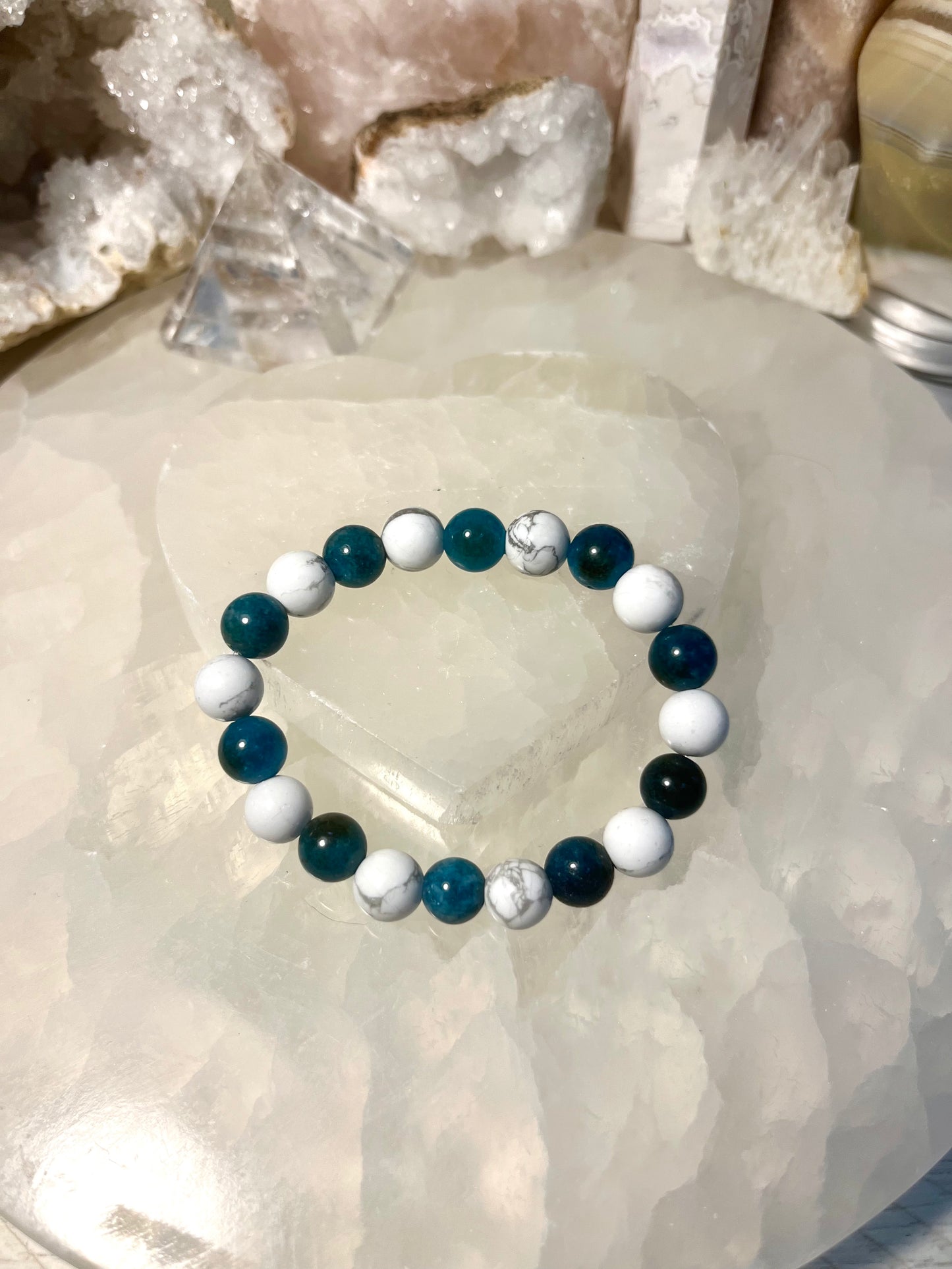 Weight Loss Bracelet - Genuine Howlite & Apatite